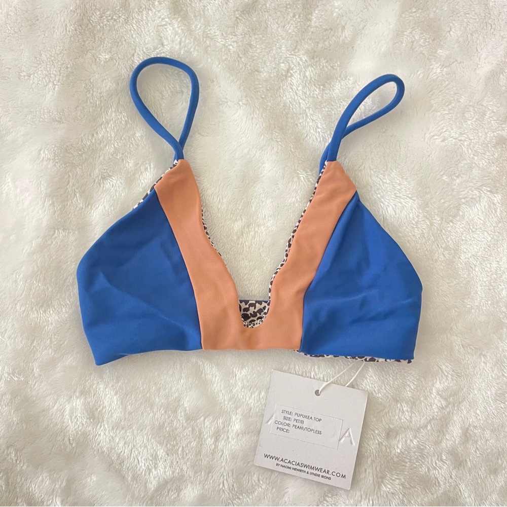 NWT XS Acacia Swimwear Peahi Pupukea bikini top